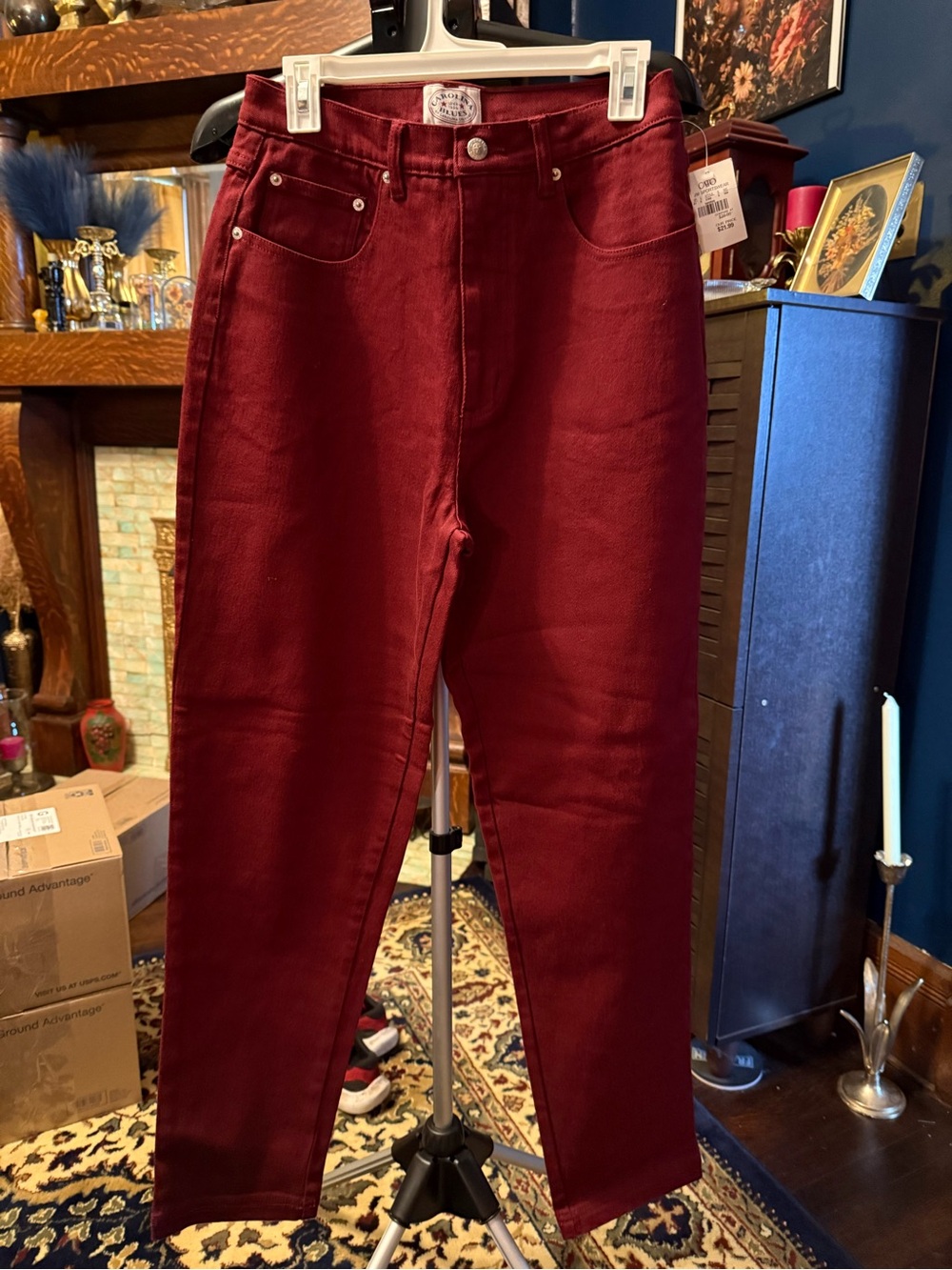 💋 Y2K dead stock maroon/red jeans READ
